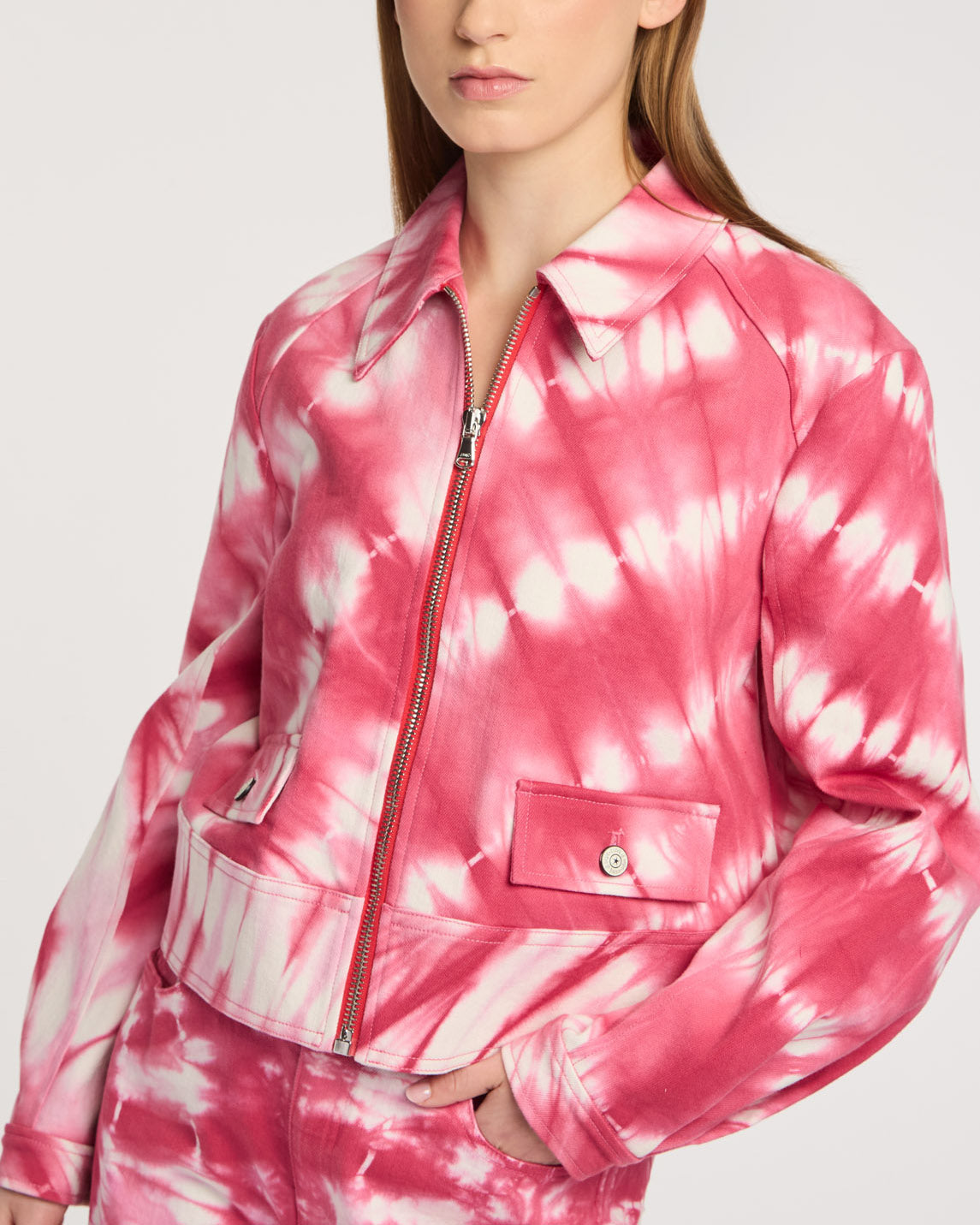 Cinq à Sept Tie Dye Harriet Jean Jacket