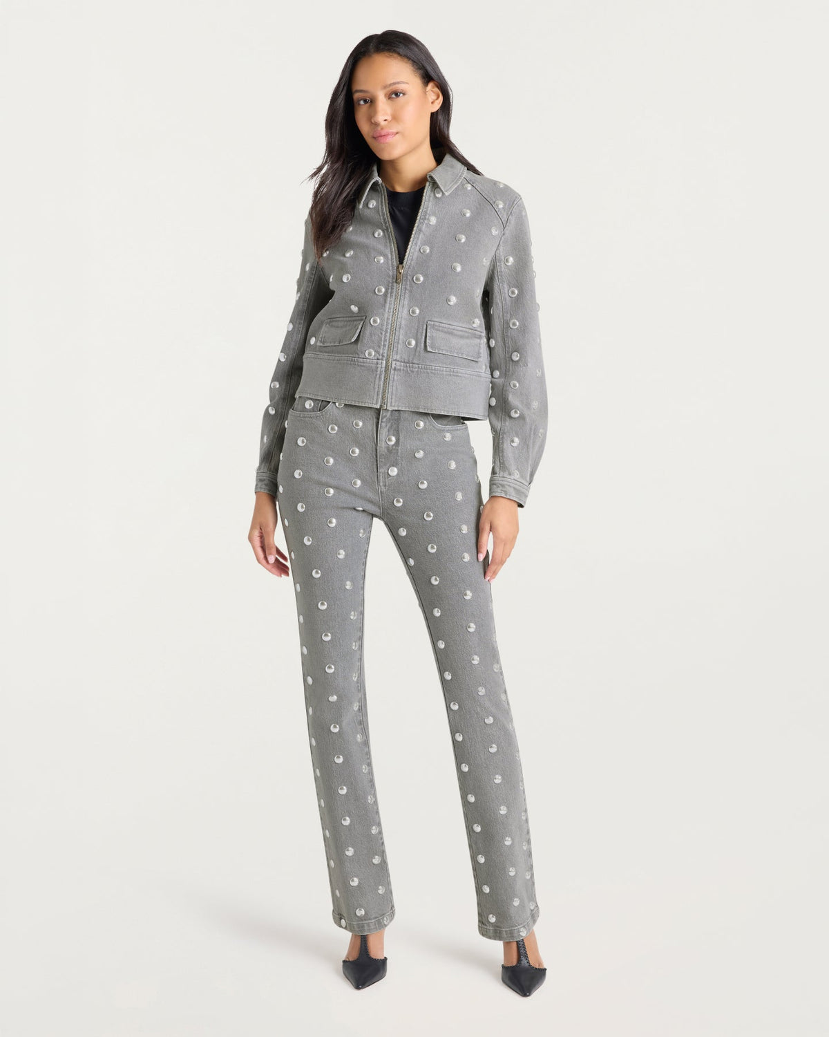 Cinq à Sept Studded Harriet Jean Jacket