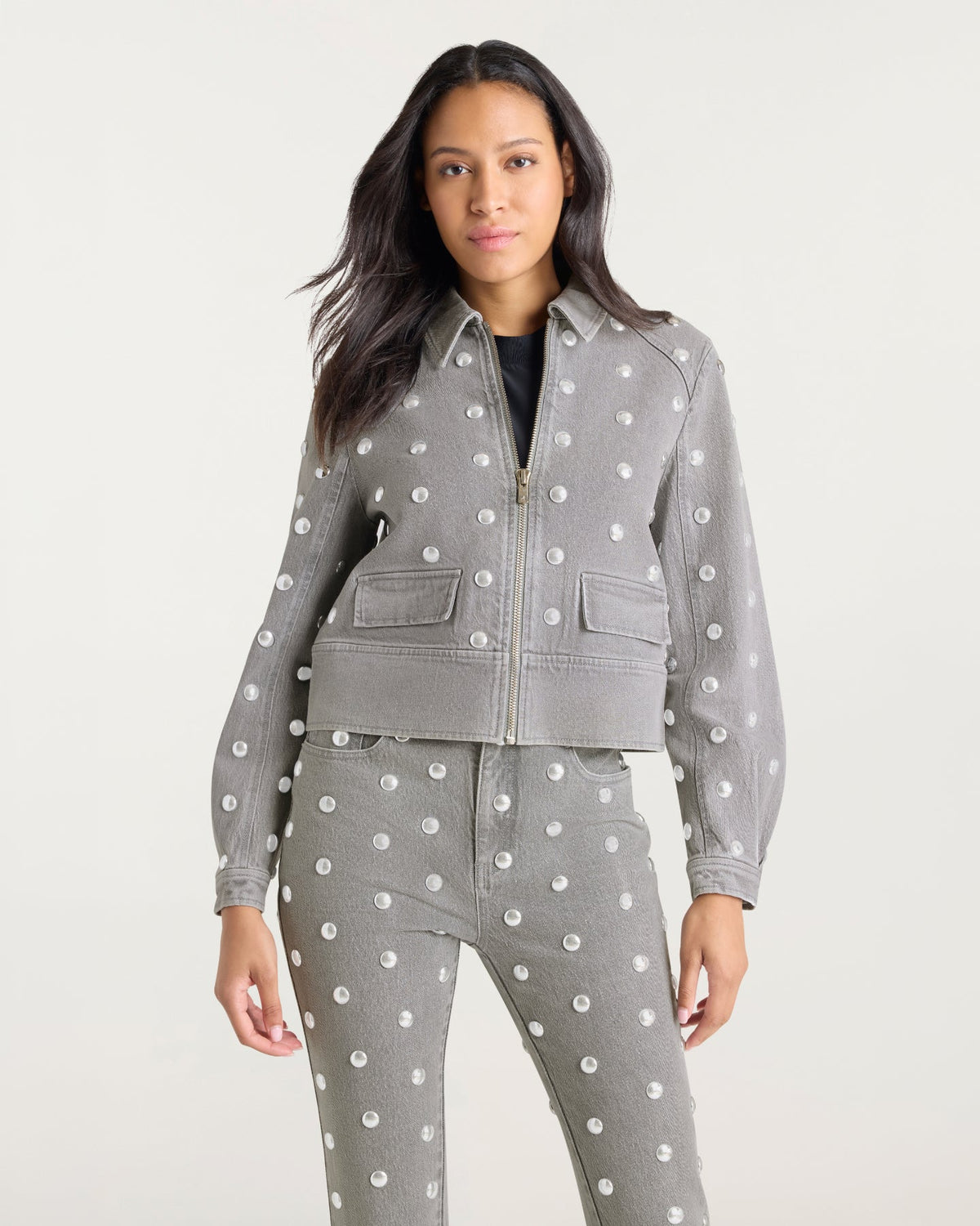 Cinq à Sept Studded Harriet Jean Jacket