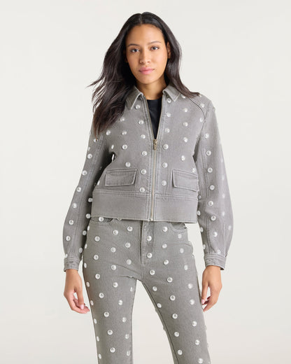 Cinq à Sept Studded Harriet Jean Jacket