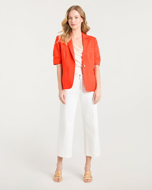 Cinq à Sept Short Sleeve Khloe Jean Blazer