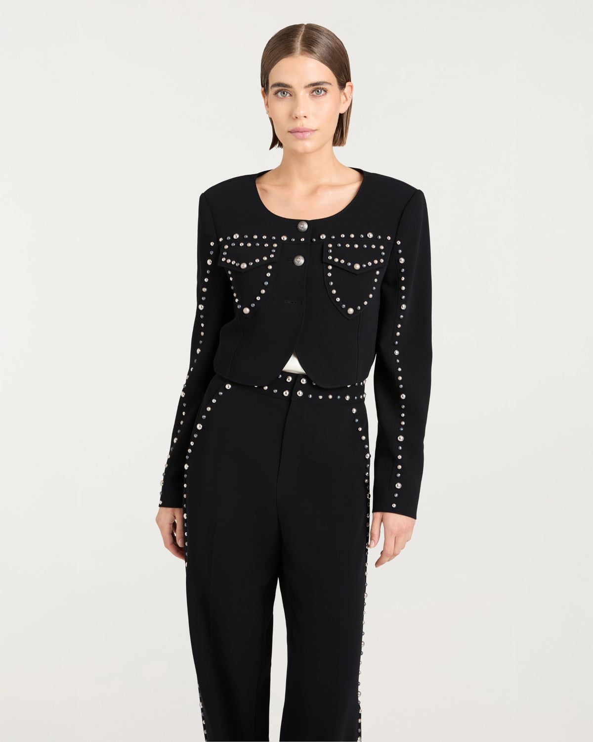 Cinq à Sept Studded Olga Jacket