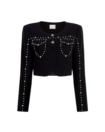 Cinq à Sept Studded Olga Jacket