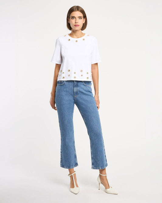 Cinq à Sept Crochet Mirrors Bessy Tee