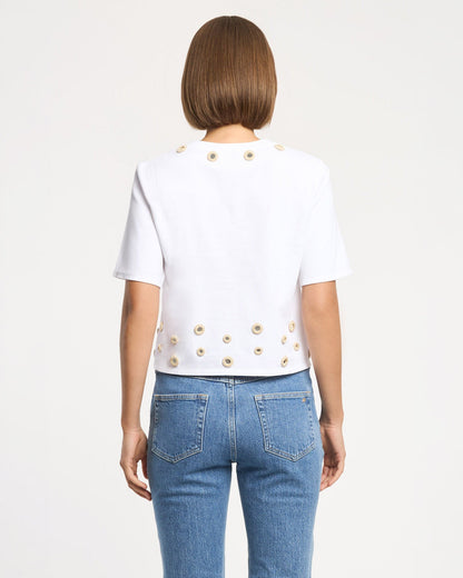 Cinq à Sept Crochet Mirrors Bessy Tee