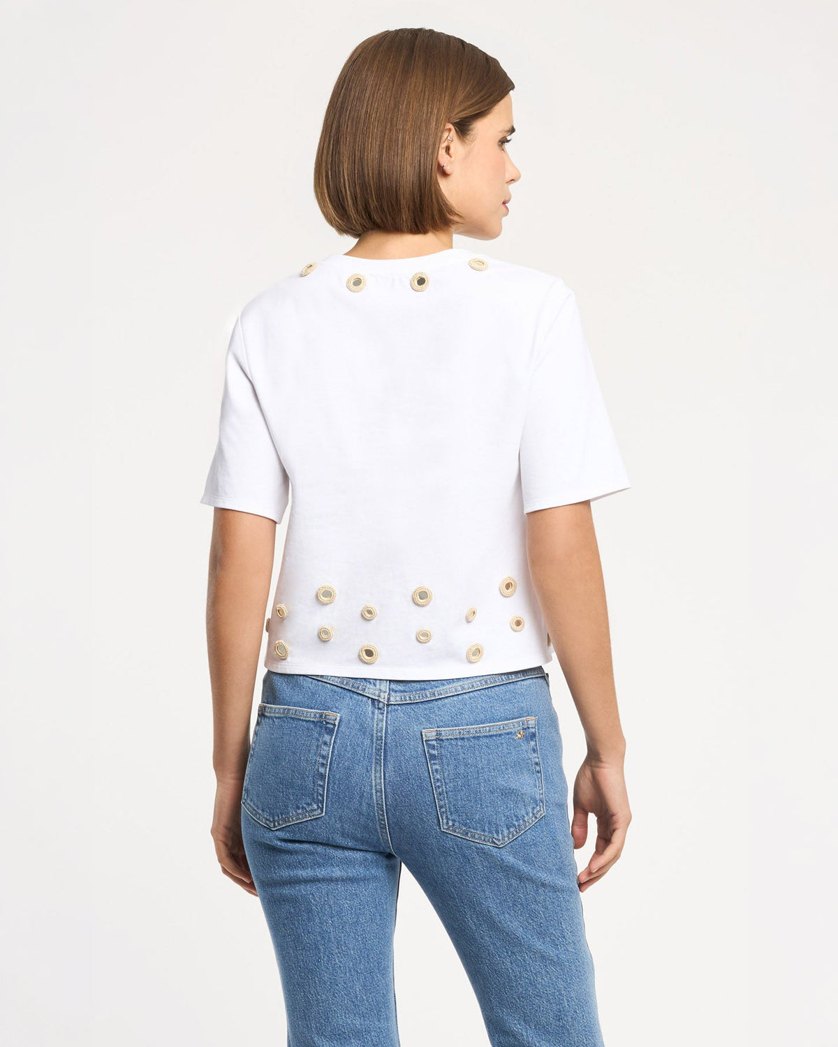 Cinq à Sept Crochet Mirrors Bessy Tee