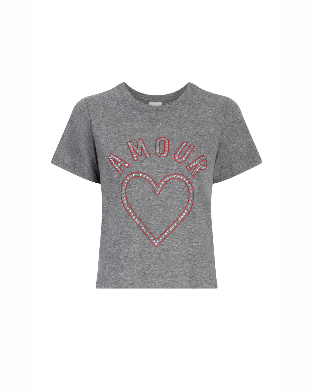 Cinq à Sept Crystal Amour Heart Shrunken Tee