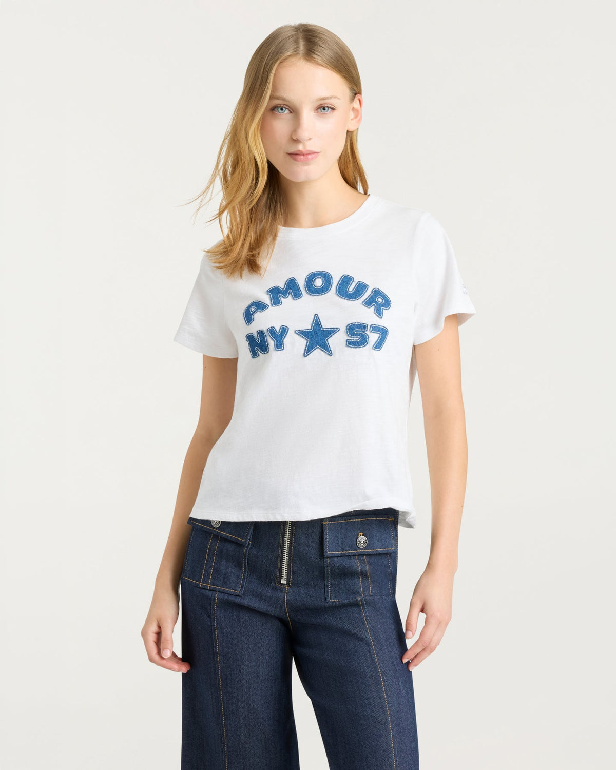 Cinq à Sept Amour 57 Patch Shrunken Tee