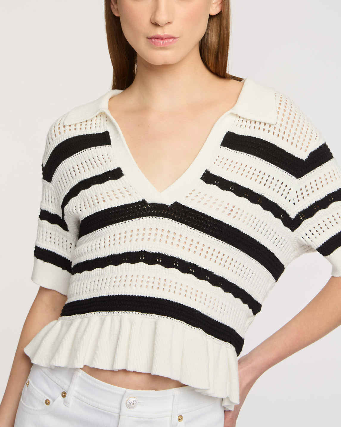 Cinq à Sept Elvire Knit Polo Pullover