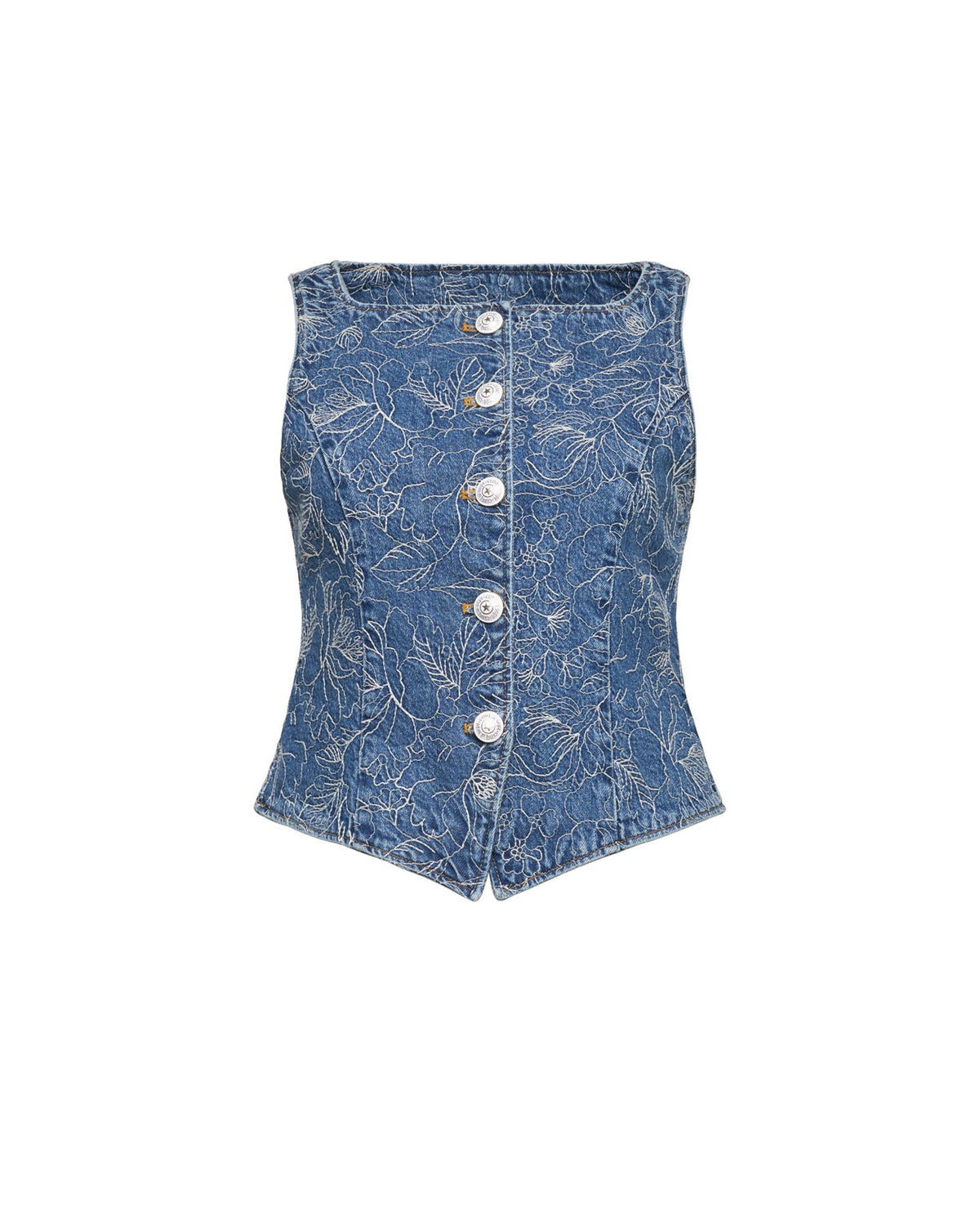 Cinq à Sept Garden Doodle Camen Jean Vest