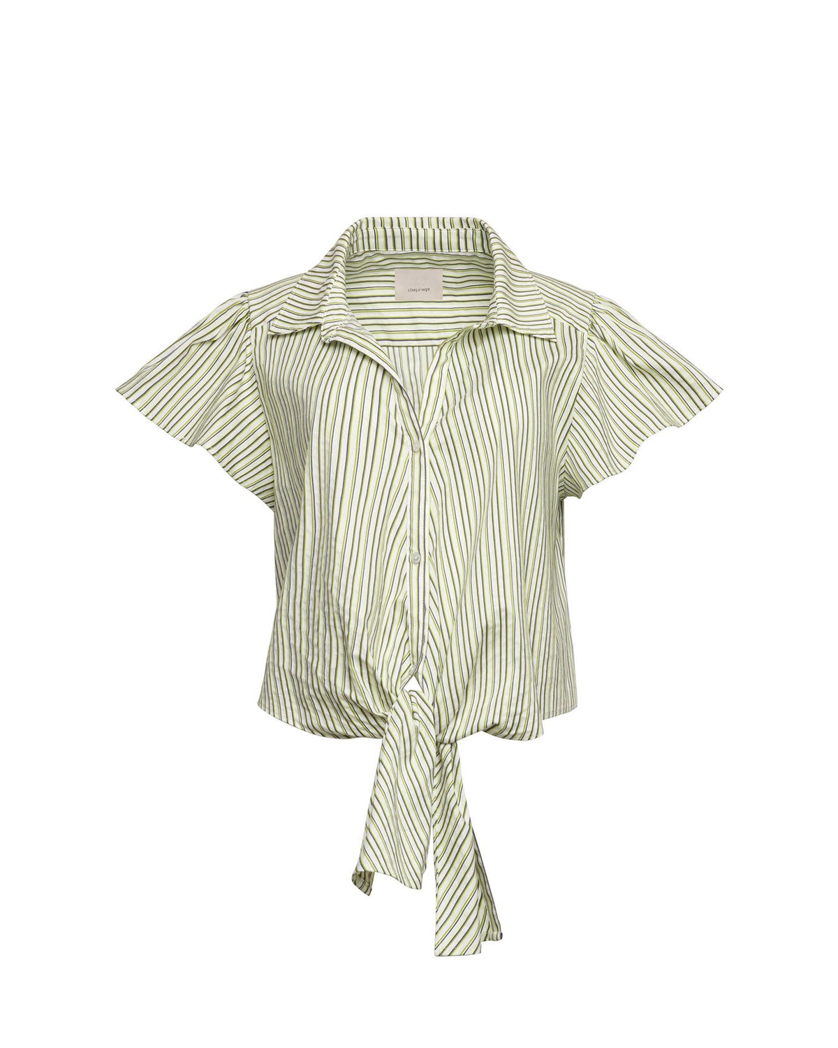 Cinq à Sept Sophie Stripe Flutter Sleeve Marianna Top