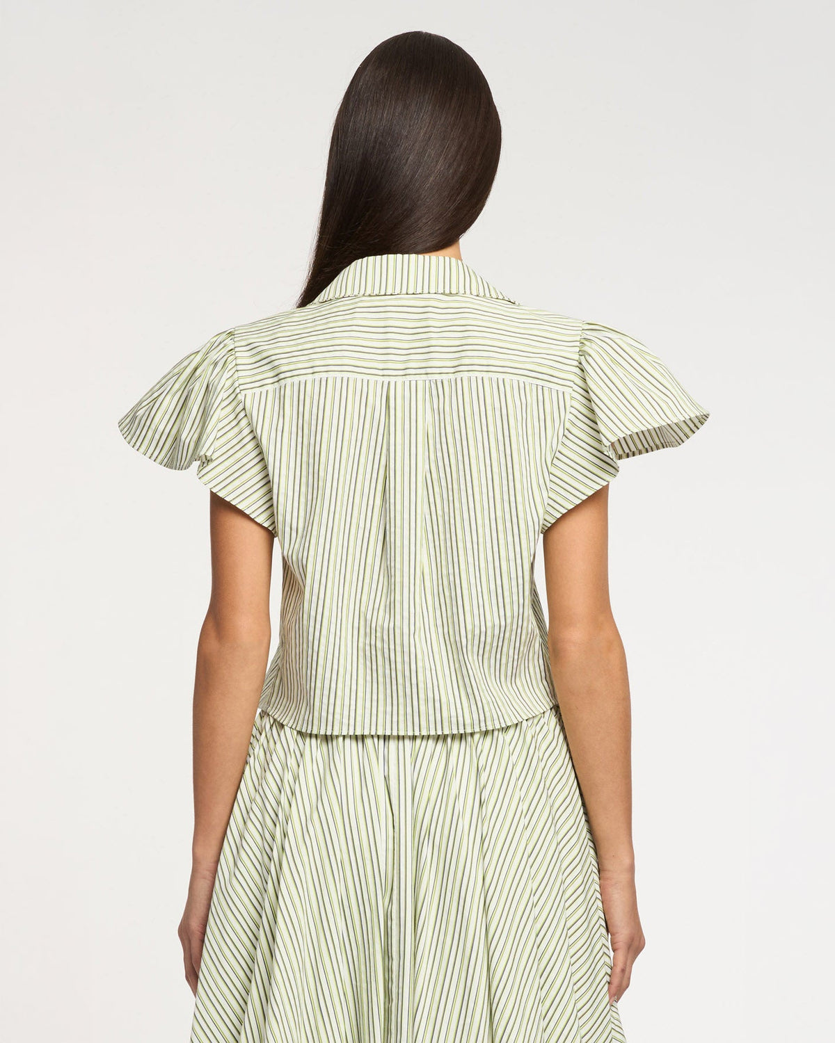 Cinq à Sept Sophie Stripe Flutter Sleeve Marianna Top