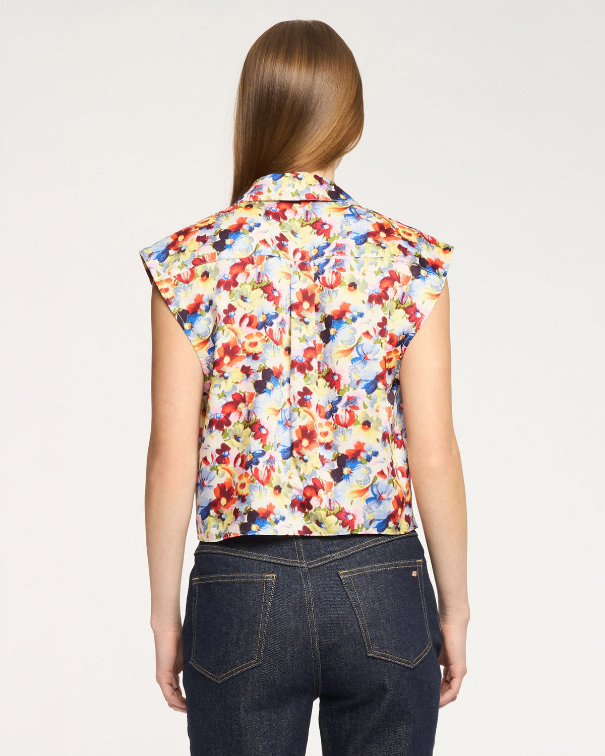 Cinq à Sept Wildflower Bunch Sleeveless Marianna Top