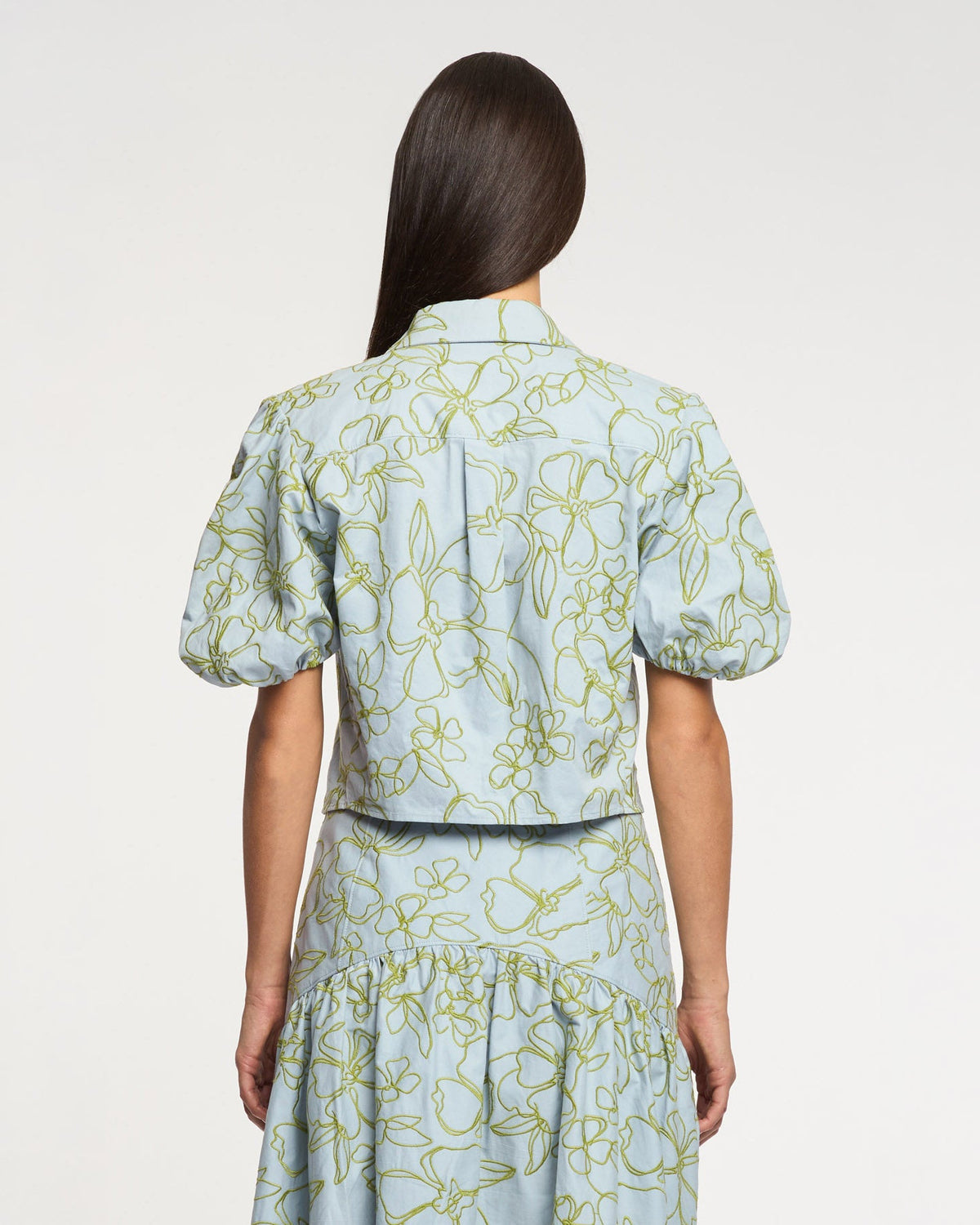 Cinq à Sept Embroidered Linework Floral Zoanne Top
