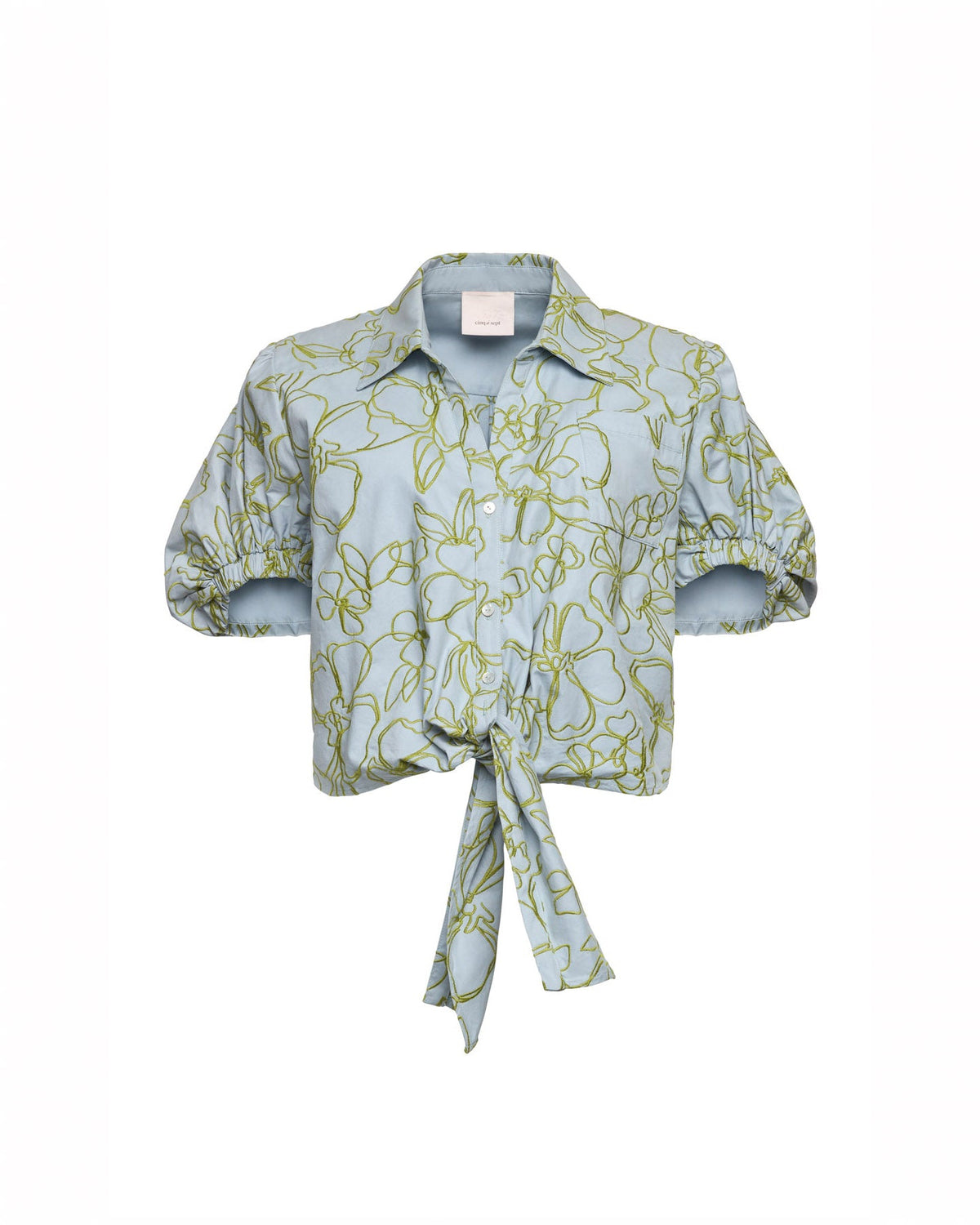 Cinq à Sept Embroidered Linework Floral Zoanne Top