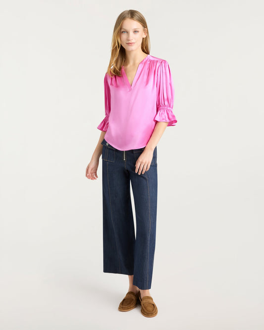 Cinq à Sept Split Neck Fiona Top