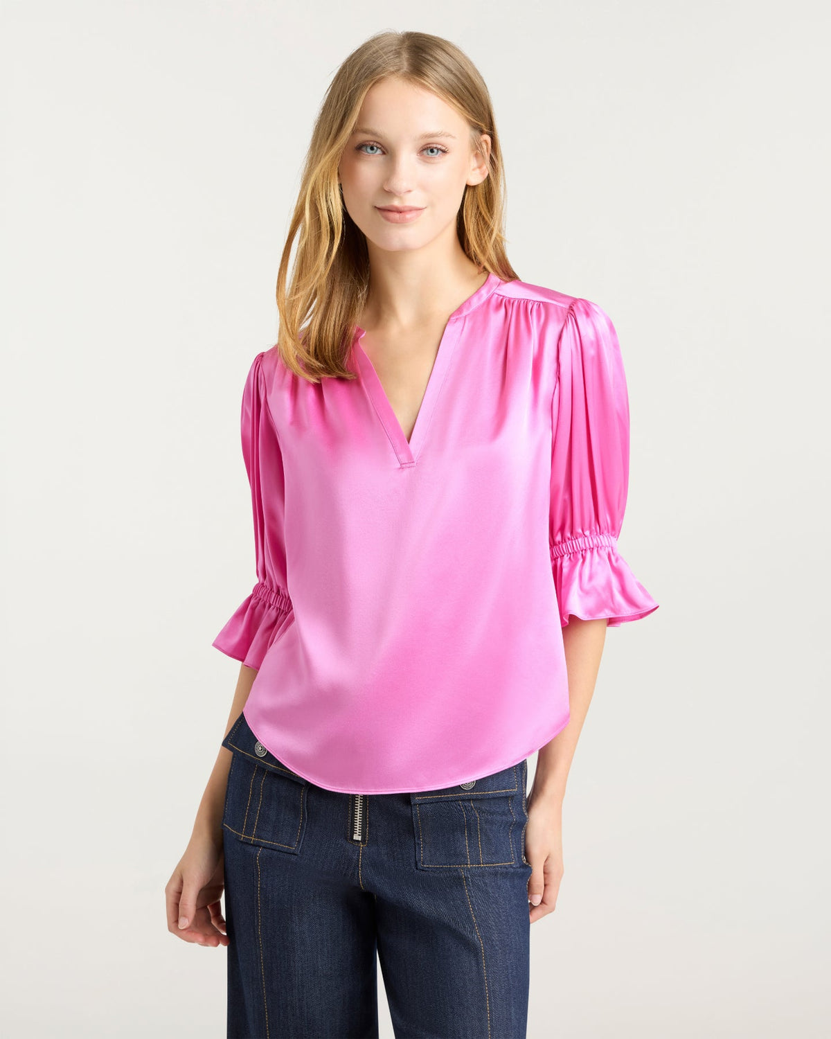 Cinq à Sept Split Neck Fiona Top