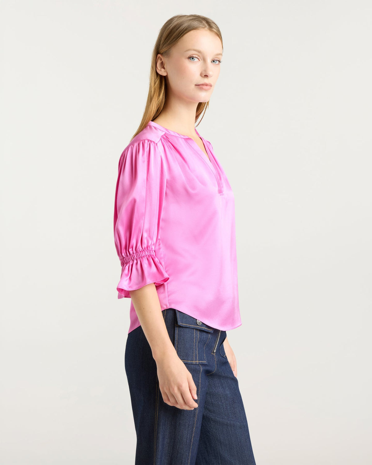 Cinq à Sept Split Neck Fiona Top