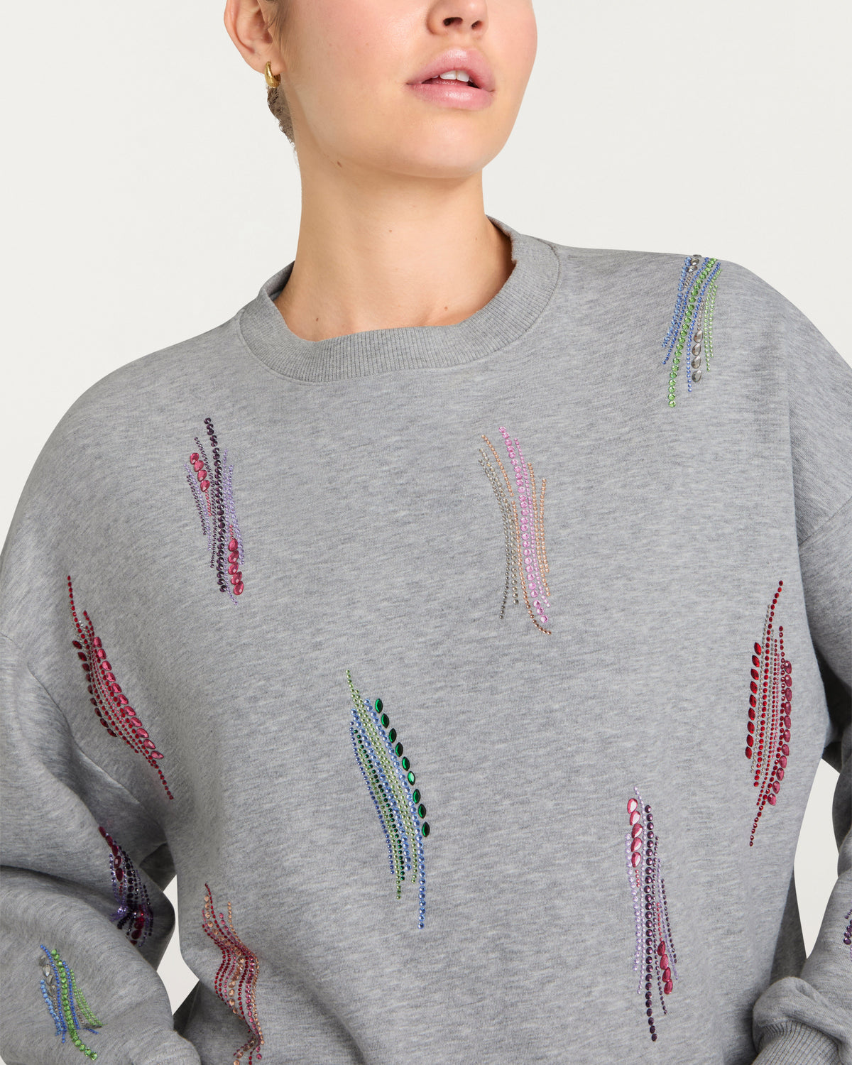 Cinq à Sept Paillette Whirl Brandy Pullover