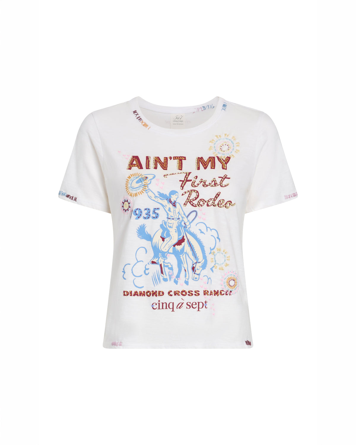 Cinq à Sept Bespoke Aint My First Rodeo Shrunken Tee