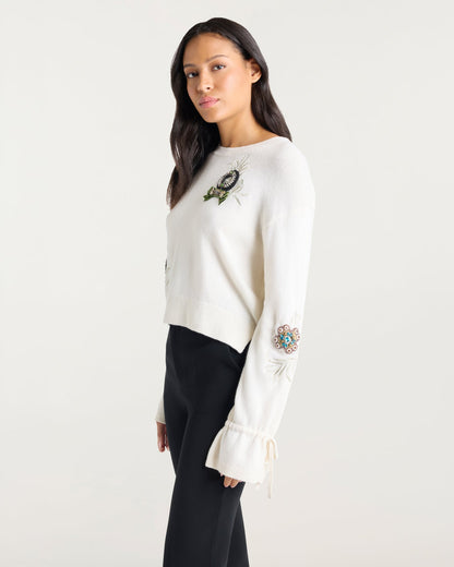 Cinq à Sept Heritage Rose Patch Tasha Pullover