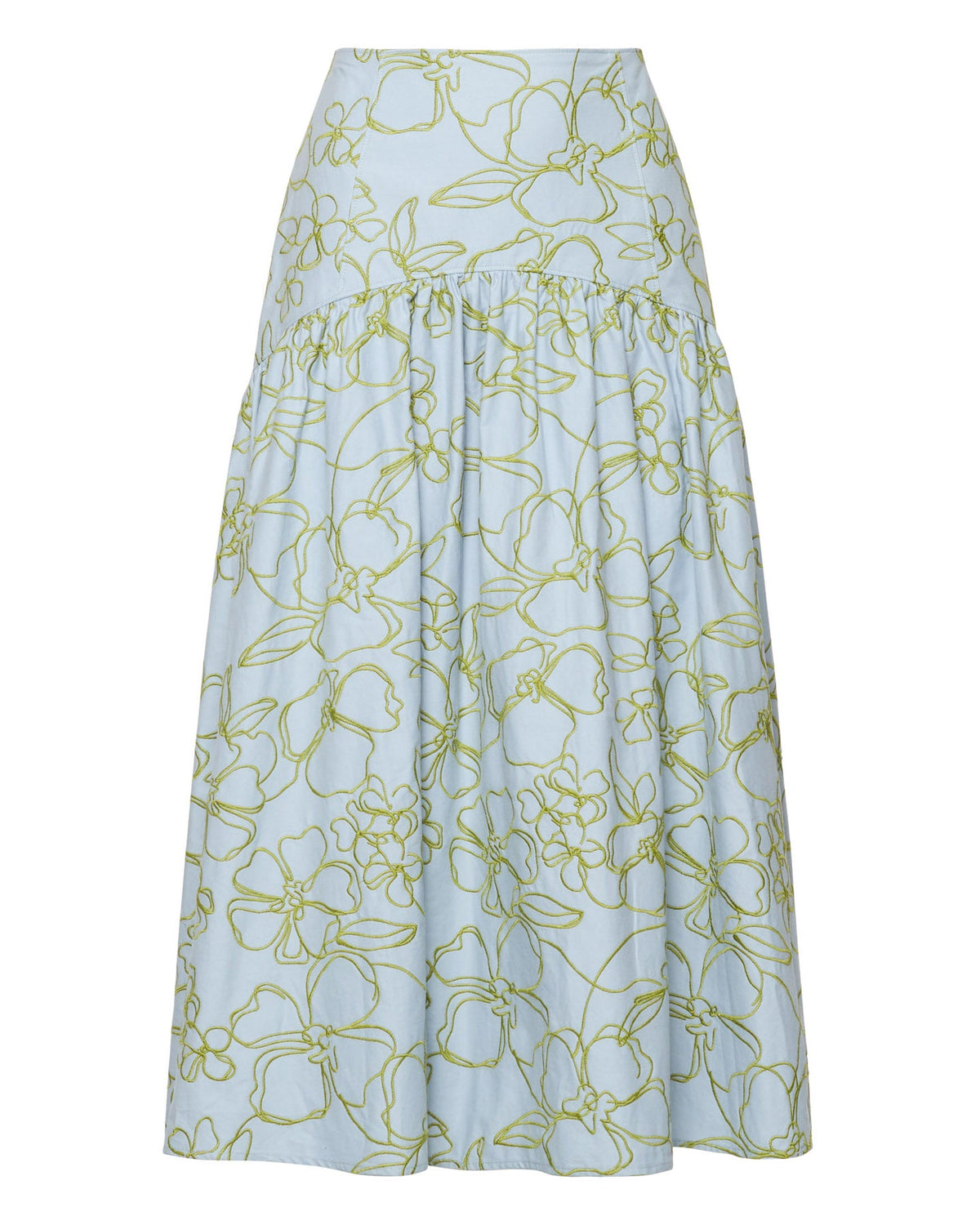 Cinq à Sept Embroidered Linework Floral Zoanne Skirt