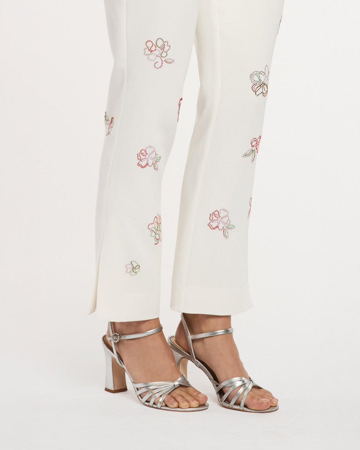 Cinq à Sept Blooming Linework Cropped Kerry Pant