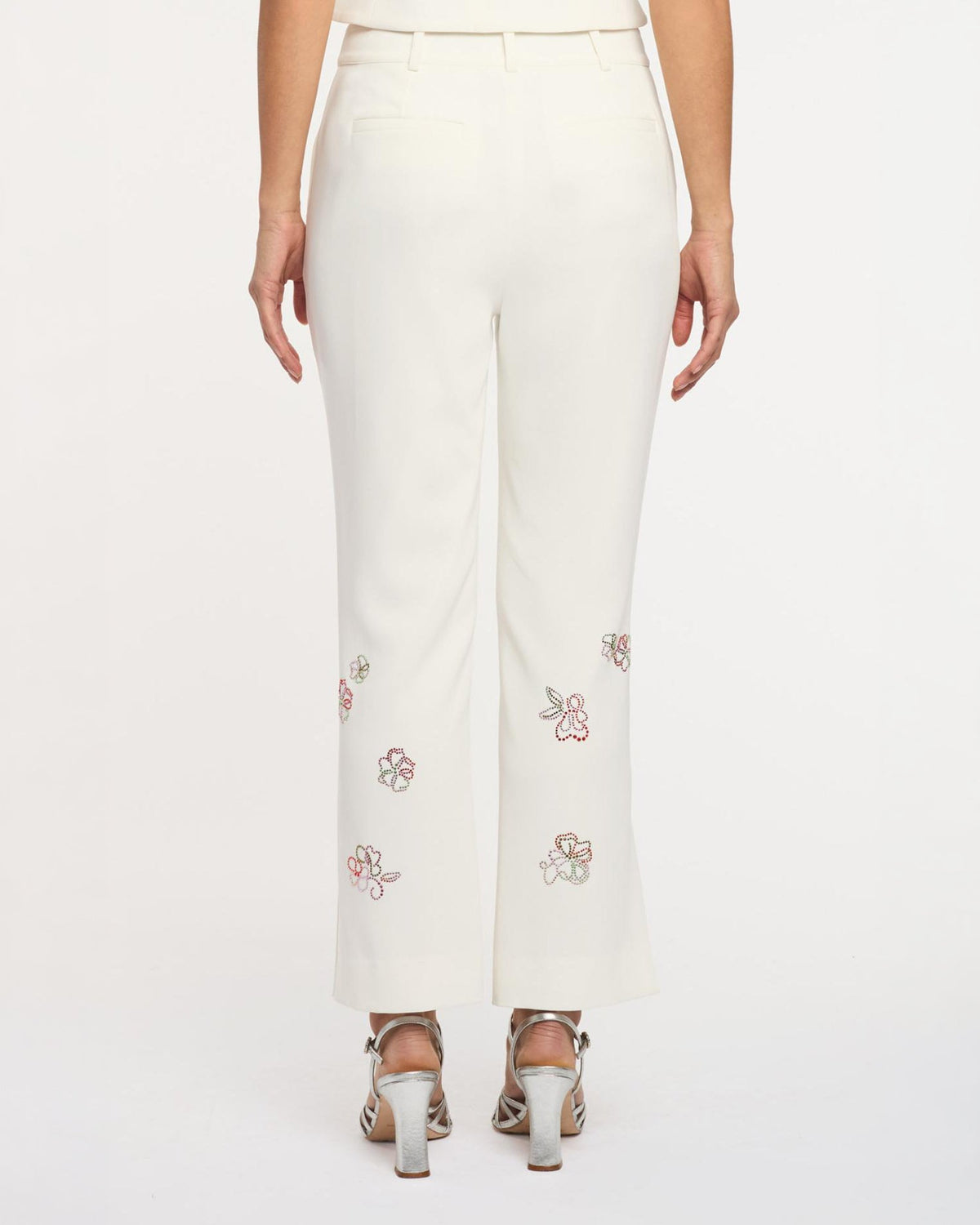 Cinq à Sept Blooming Linework Cropped Kerry Pant