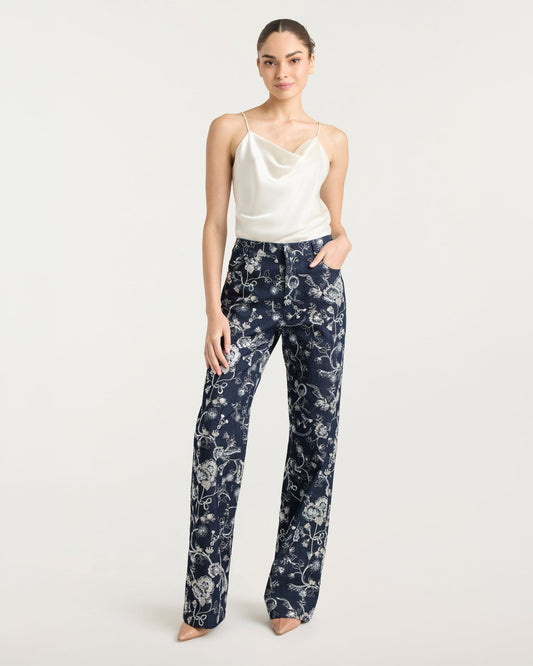 Cinq à Sept Garden Embroidered Nolita Jeans