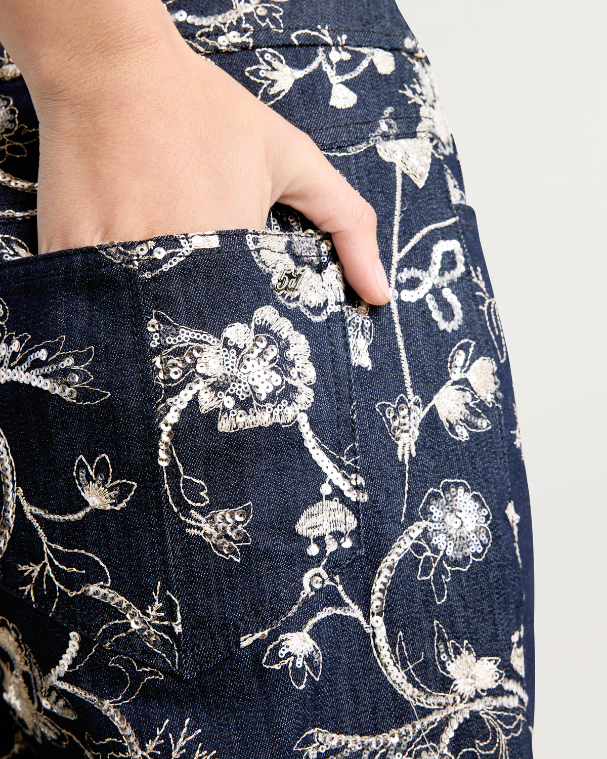 Cinq à Sept Garden Embroidered Nolita Jeans