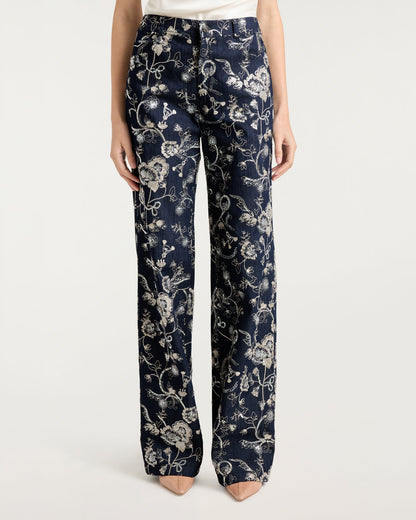 Cinq à Sept Garden Embroidered Nolita Jeans