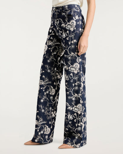 Cinq à Sept Garden Embroidered Nolita Jeans