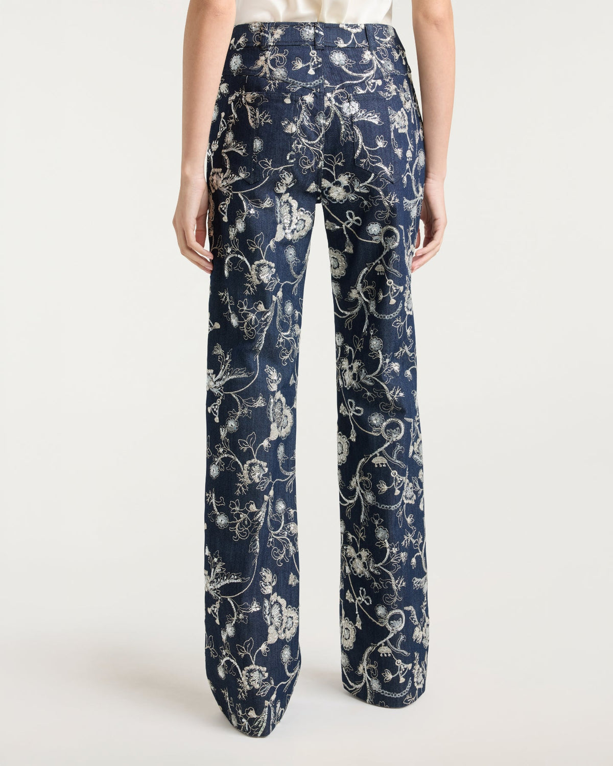 Cinq à Sept Garden Embroidered Nolita Jeans