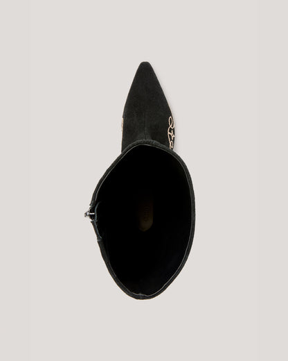 Cinq à Sept Casey Embroidered Kitten Heel Boot