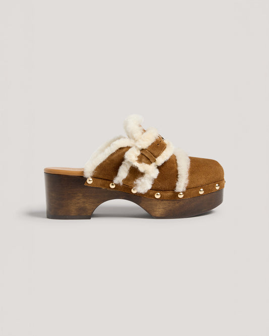 Cinq à Sept Wrenley Shearling Buckle Platform