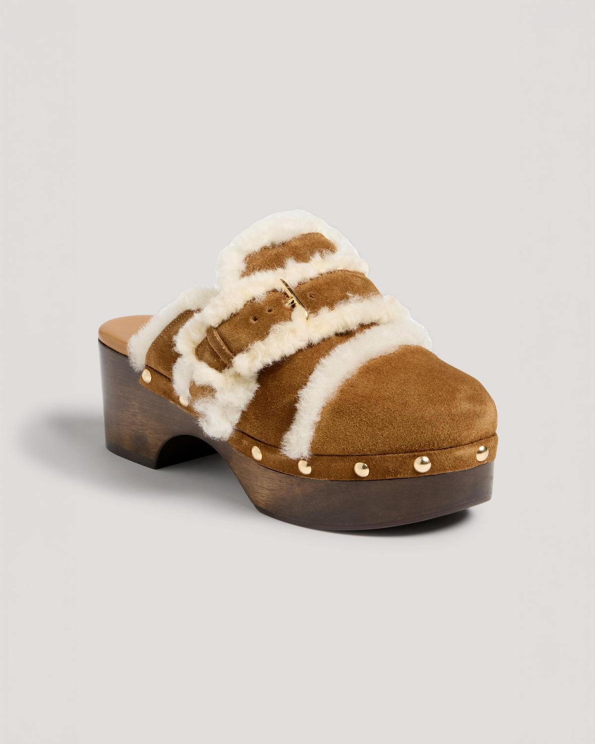 Cinq à Sept Wrenley Shearling Buckle Platform