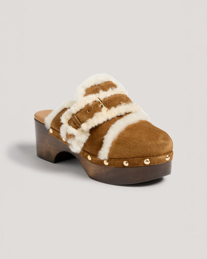 Cinq à Sept Wrenley Shearling Buckle Platform