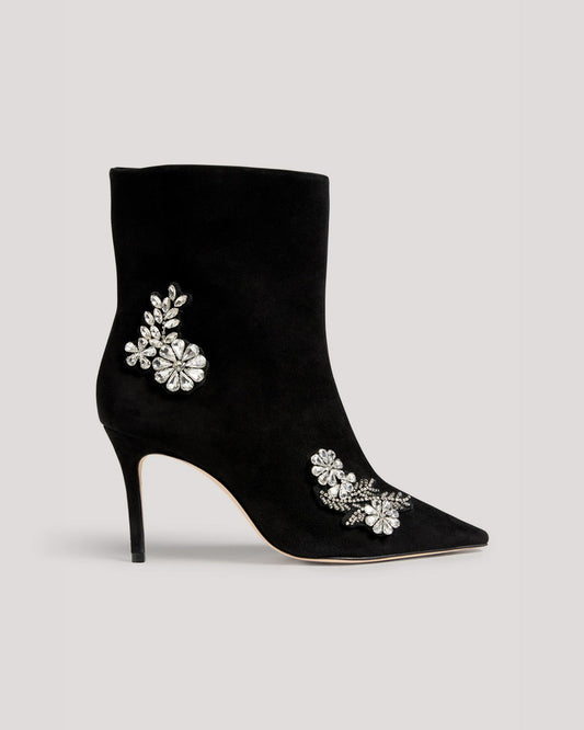 Cinq à Sept Mia Crystal Applique Ankle Heel