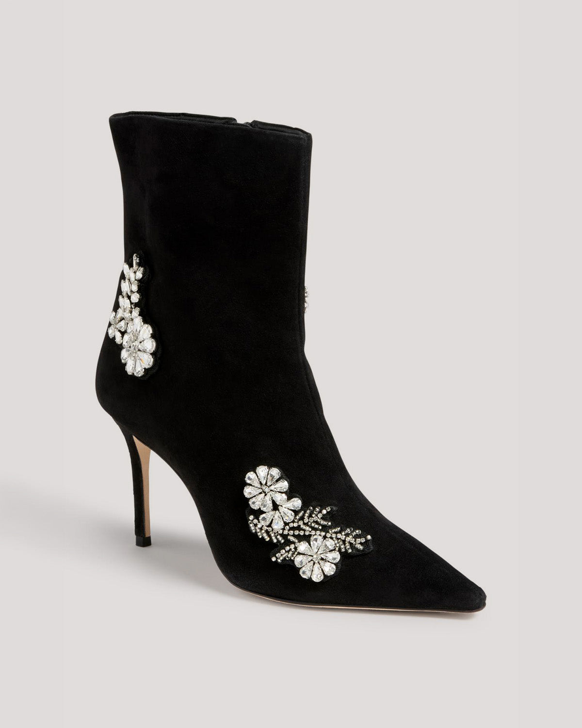 Cinq à Sept Mia Crystal Applique Ankle Heel