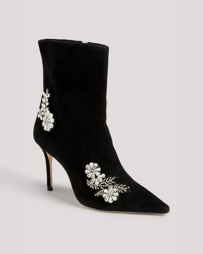 Cinq à Sept Mia Crystal Applique Ankle Heel