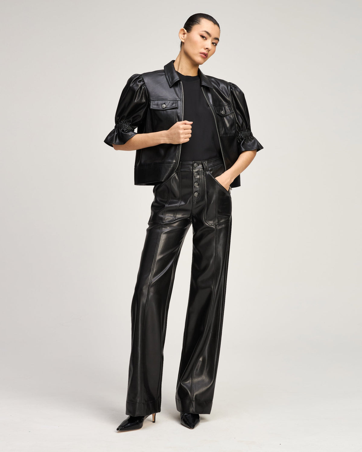 Cinq à Sept Lite Vegan Leather Holly Jacket