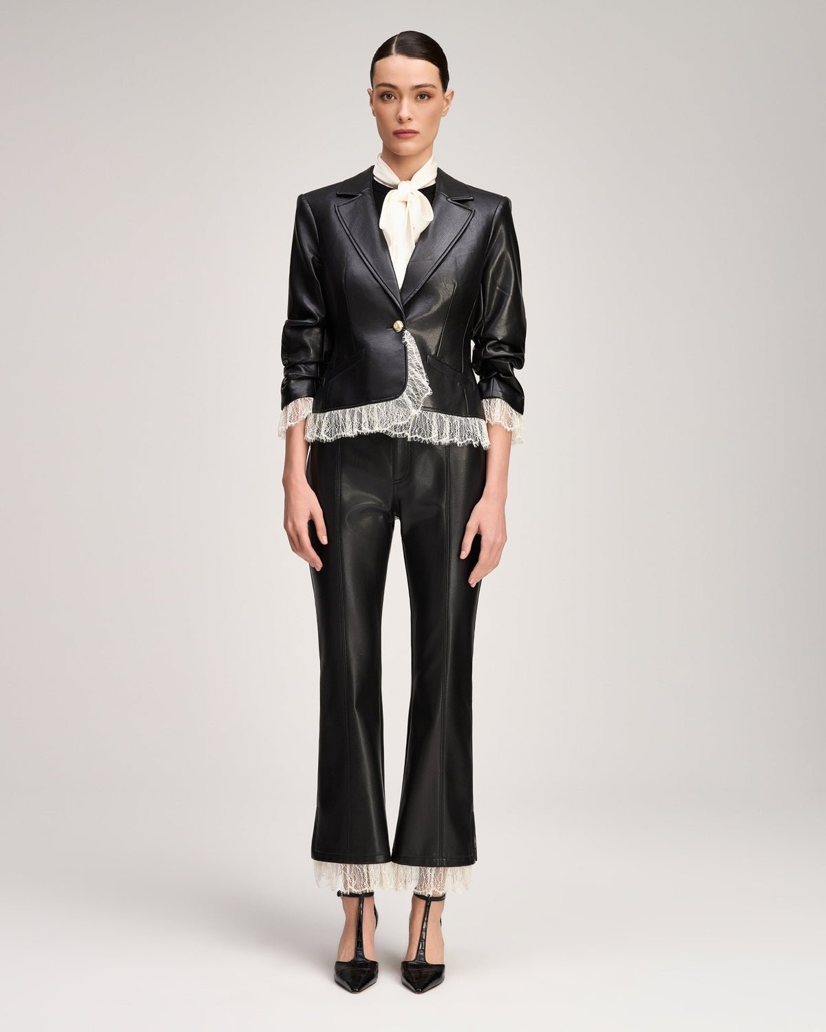 Cinq à Sept Vegan Leather Le Petit Roxie Blazer