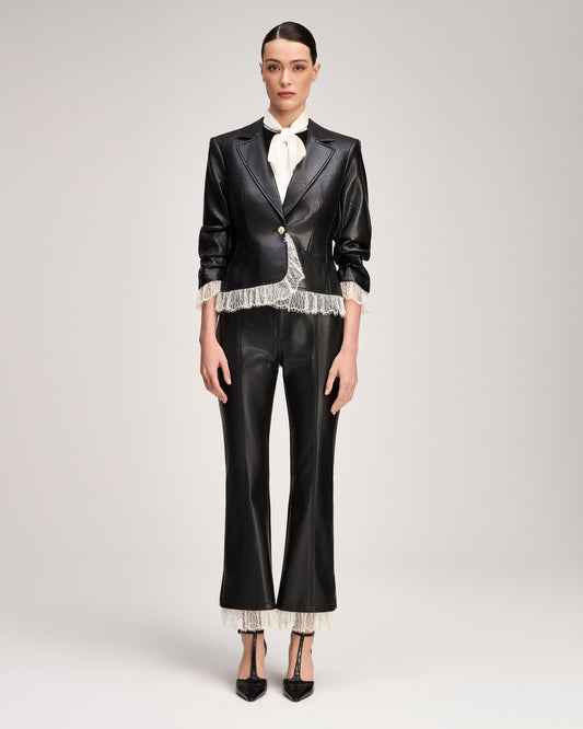Cinq à Sept Vegan Leather Le Petit Roxie Blazer