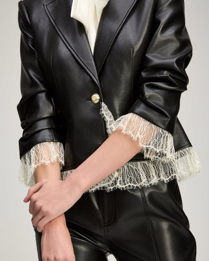 Cinq à Sept Vegan Leather Le Petit Roxie Blazer
