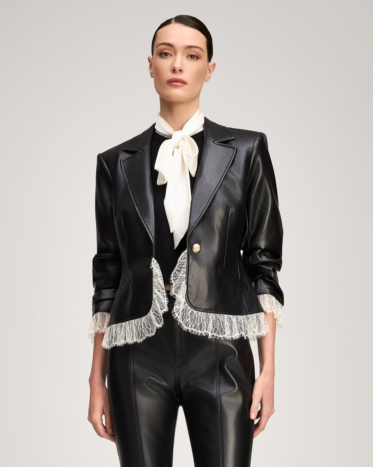 Cinq à Sept Vegan Leather Le Petit Roxie Blazer