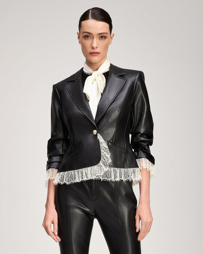 Cinq à Sept Vegan Leather Le Petit Roxie Blazer