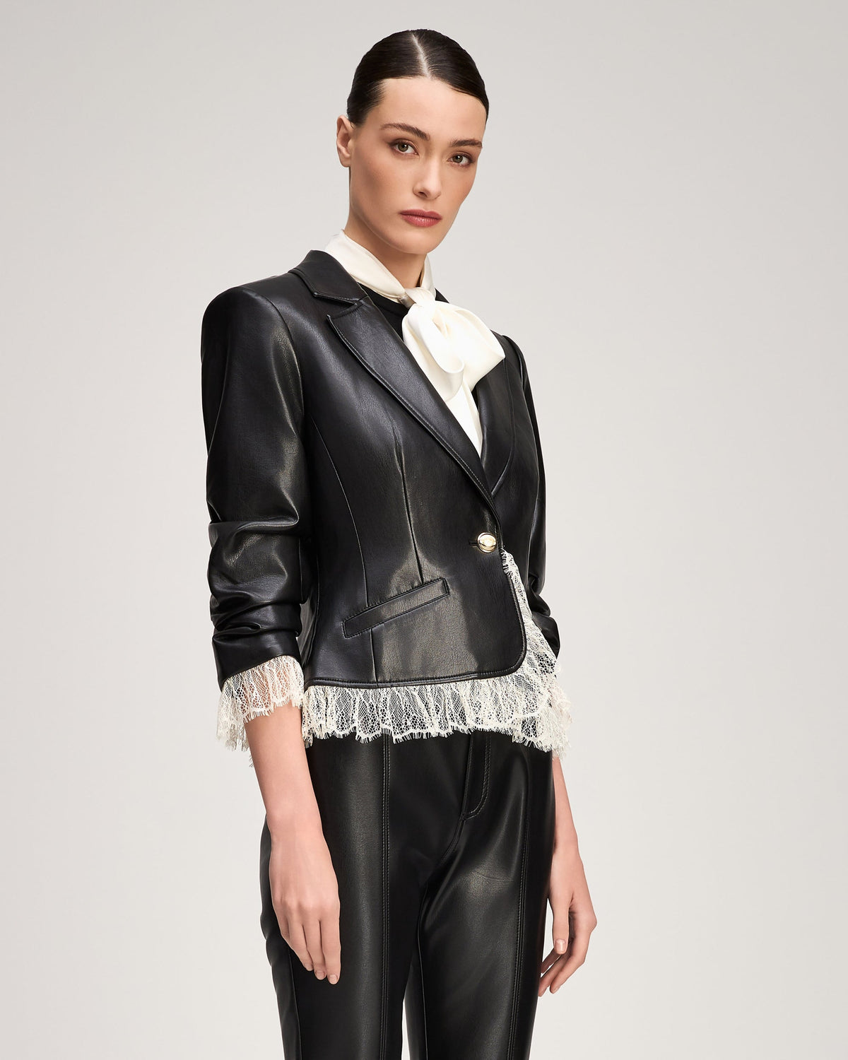 Cinq à Sept Vegan Leather Le Petit Roxie Blazer
