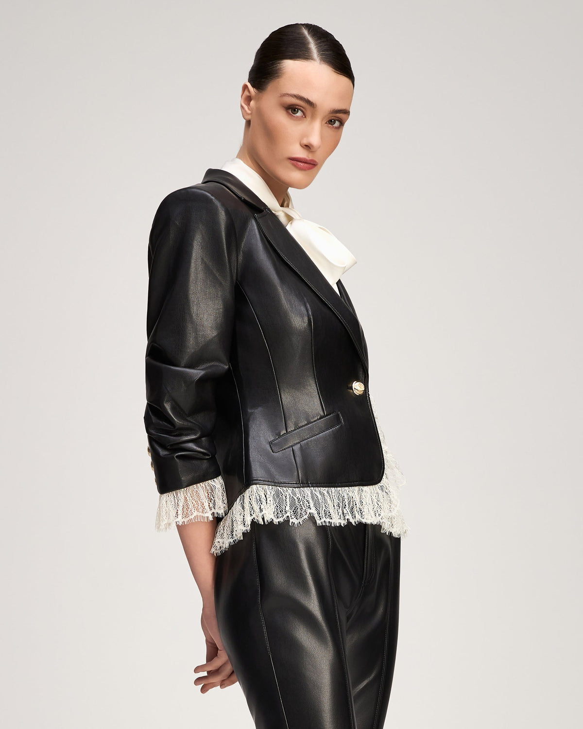 Cinq à Sept Vegan Leather Le Petit Roxie Blazer