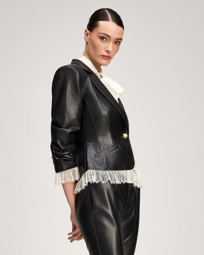Cinq à Sept Vegan Leather Le Petit Roxie Blazer