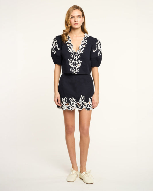 Cinq à Sept Paisley Bloom Embroidered Bellara Top